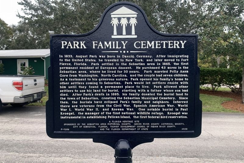 Park Family Cemetery Marker image. Click for full size.