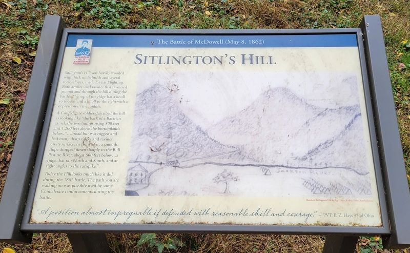 Sitlington's Hill Marker image. Click for full size.