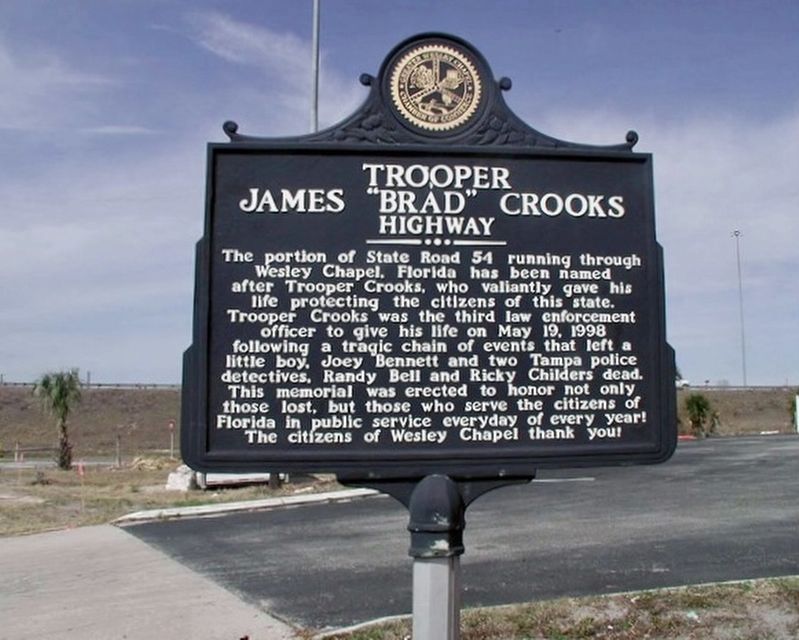 Trooper James Brad Crooks Highway Marker image. Click for full size.