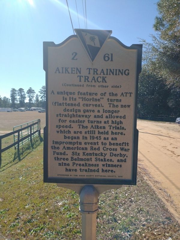 Aiken Training Track Marker image. Click for full size.