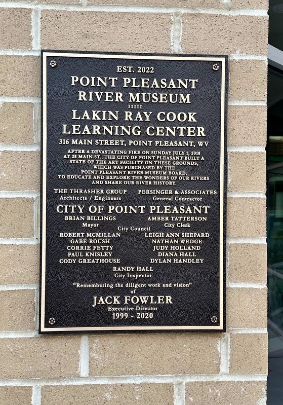 Point Pleasant River Museum Marker. Click for full size. Point Pleasant River Museum Marker image. Click for full size.