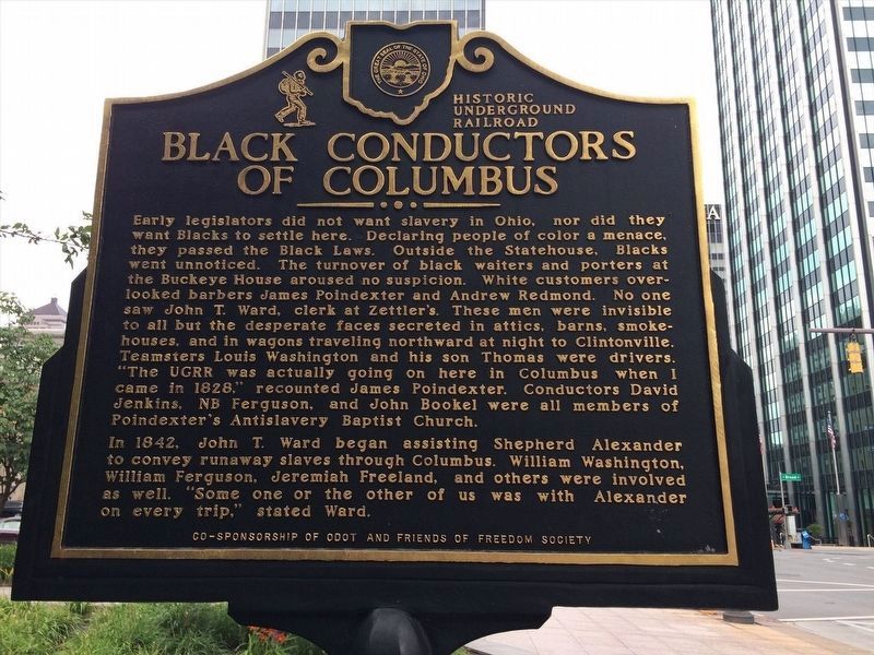 The Underground Railroad / Black Conductors of Columbus Marker image. Click for full size.