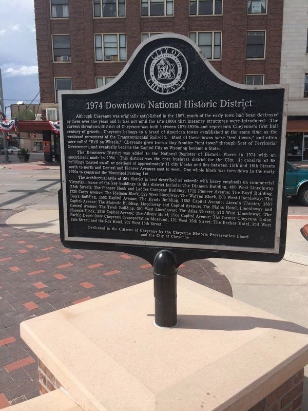 1974 Downtown National Historic District Marker image. Click for full size.
