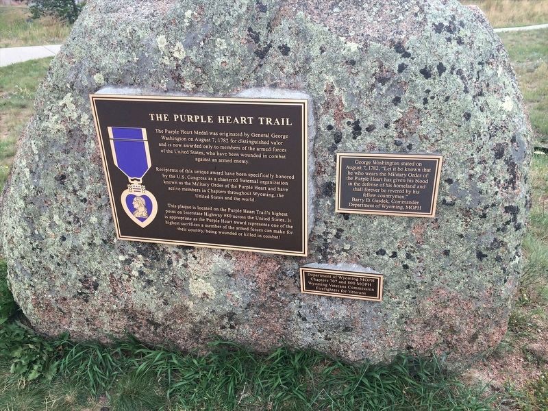 The Purple Heart Trail Marker image. Click for full size.