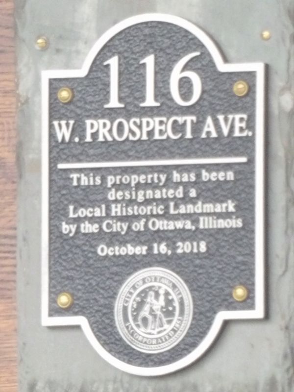 116 W. Prospect Ave. Marker image. Click for full size.