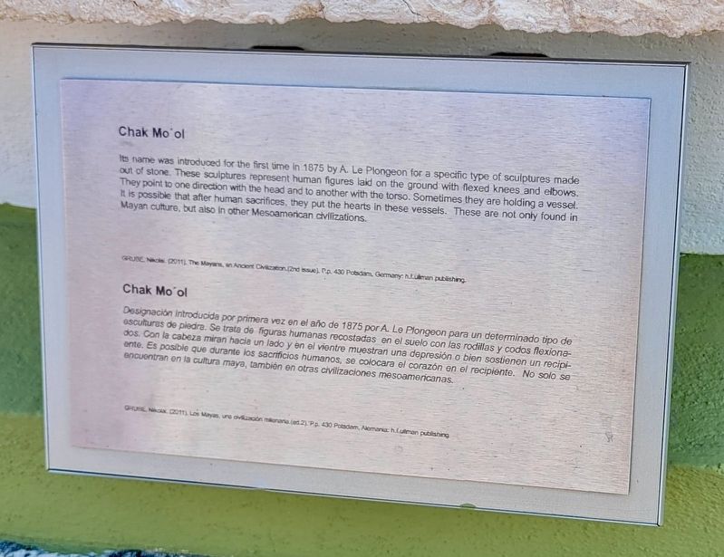 Chak Mo'ol Marker. Click for full size. Chak Mo'ol Marker image. Click for full size.