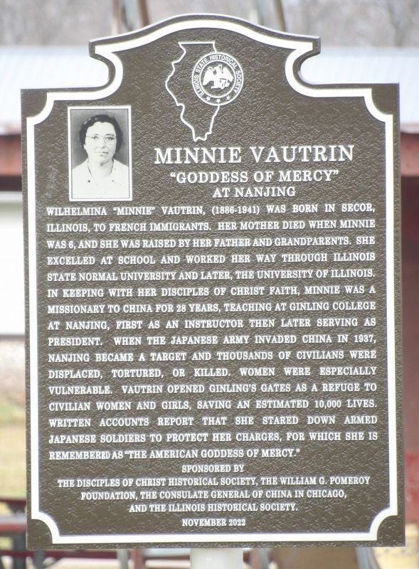 Minnie Vautrin Marker image. Click for full size.