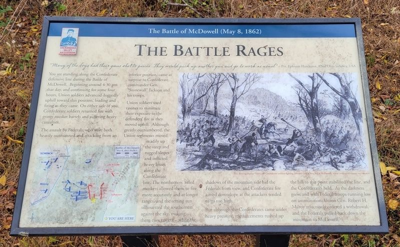 The Battle Rages Marker image. Click for full size.