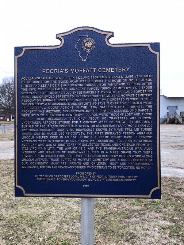 Peoria's Moffatt Cemetery Marker image. Click for full size.