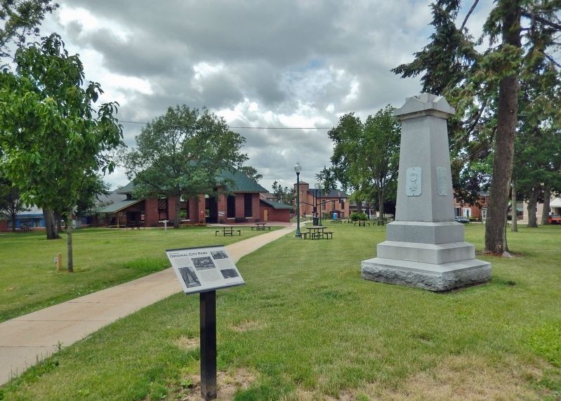 Marion's Original City Park Marker image. Click for full size.