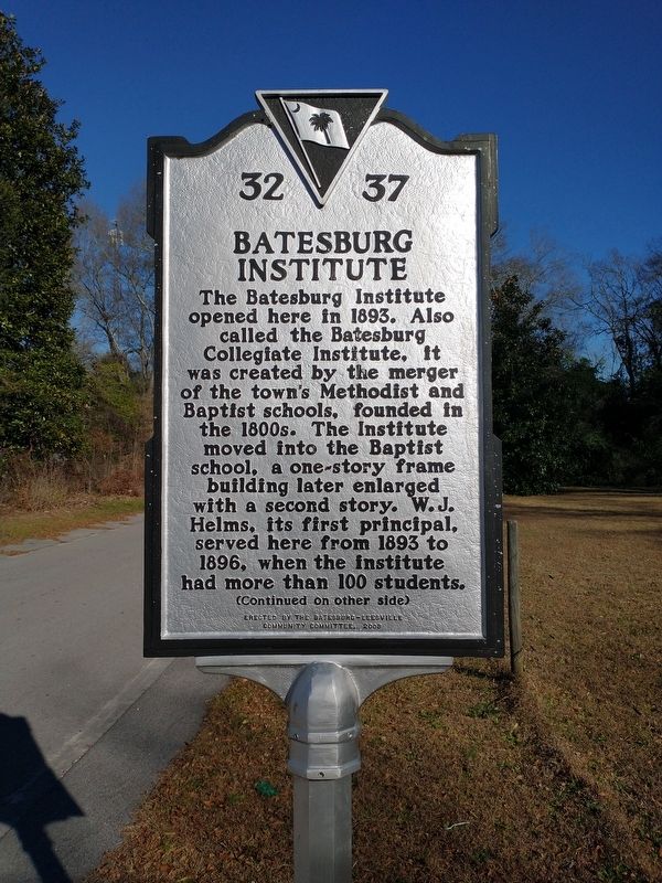 Batesburg Institute Marker image. Click for full size.