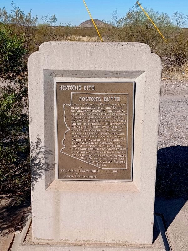 Poston's Butte Marker image. Click for full size.