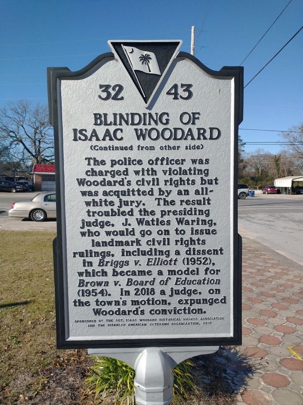 Blinding of Isaac Woodard Marker image. Click for full size.