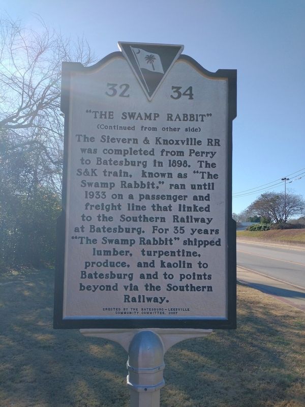 Site of the "Swamp Rabbit" Bridge Marker image. Click for full size.