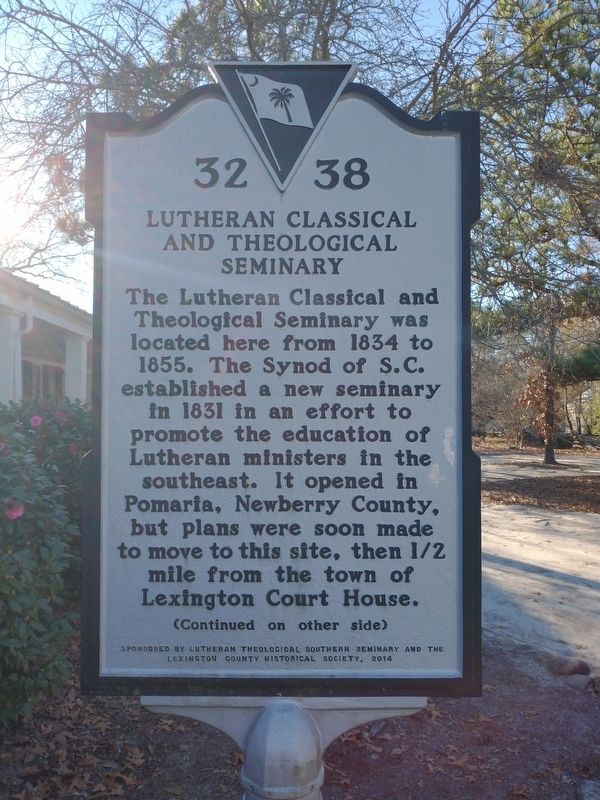 Lexington Classical and Theological Seminary Marker image. Click for full size.