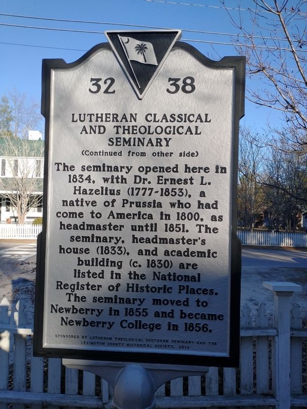 Lexington Classical and Theological Seminary Marker image. Click for full size.