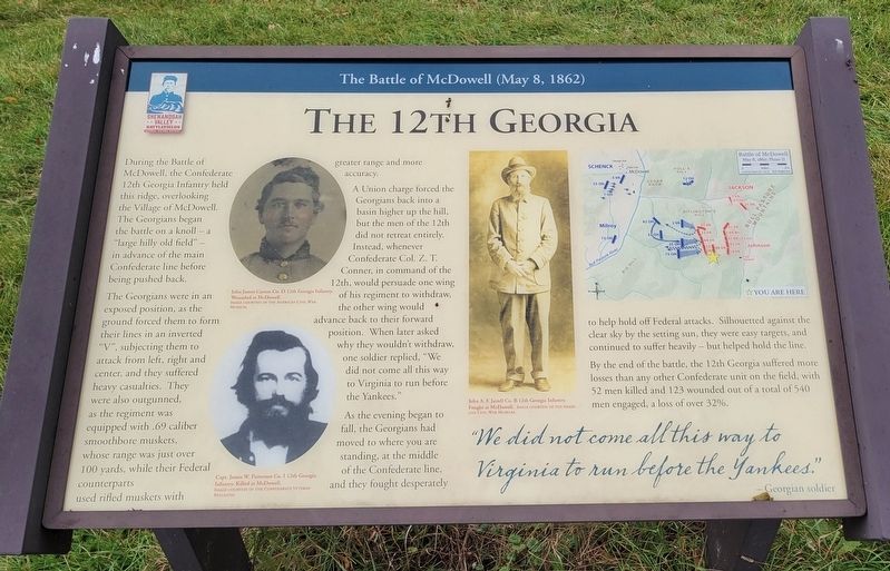 The 12th Georgia Marker image. Click for full size.