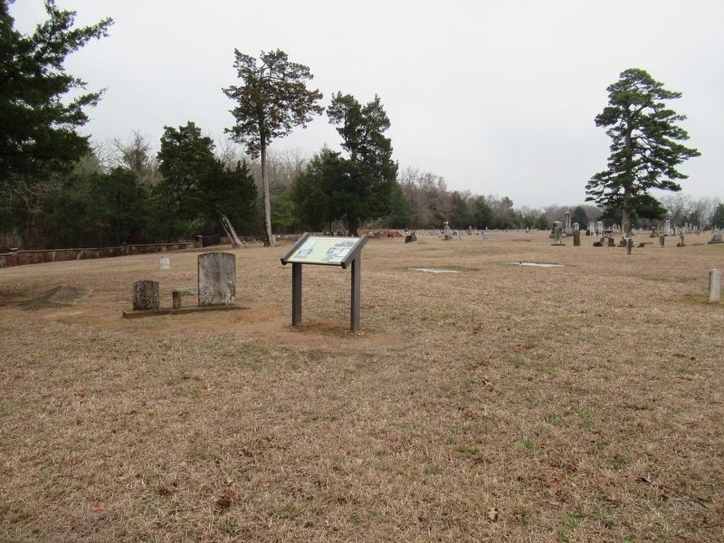 Old Doaksville Cemetery Marker looking south. Click for full size. Old Doaksville Cemetery Marker looking south image. Click for full size.