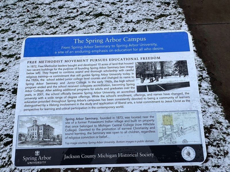 The Spring Arbor Campus Marker image. Click for full size.