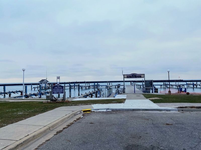 Port Sanilac Harbor of Refuge Marker. Click for full size. Port Sanilac Harbor of Refuge Marker image. Click for full size.