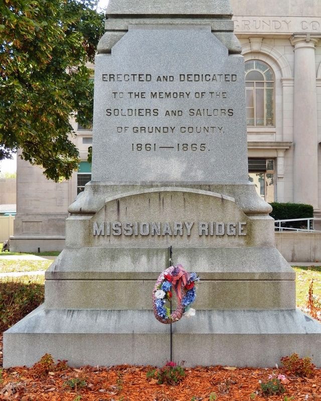 Grundy County Civil War Memorial<br>(<i>north side</i>). Click for full size. Grundy County Civil War Memorial<br>(<i>north side</i>) image. Click for full size.