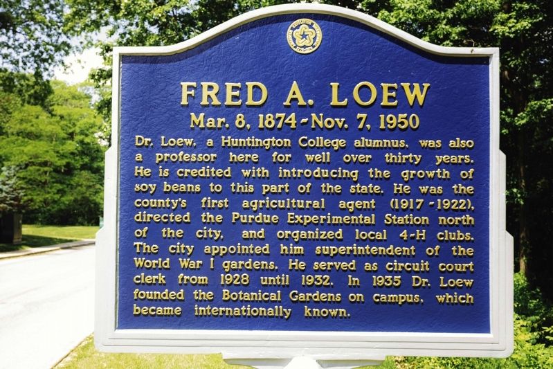 Fred A. Lowe Marker image. Click for full size.