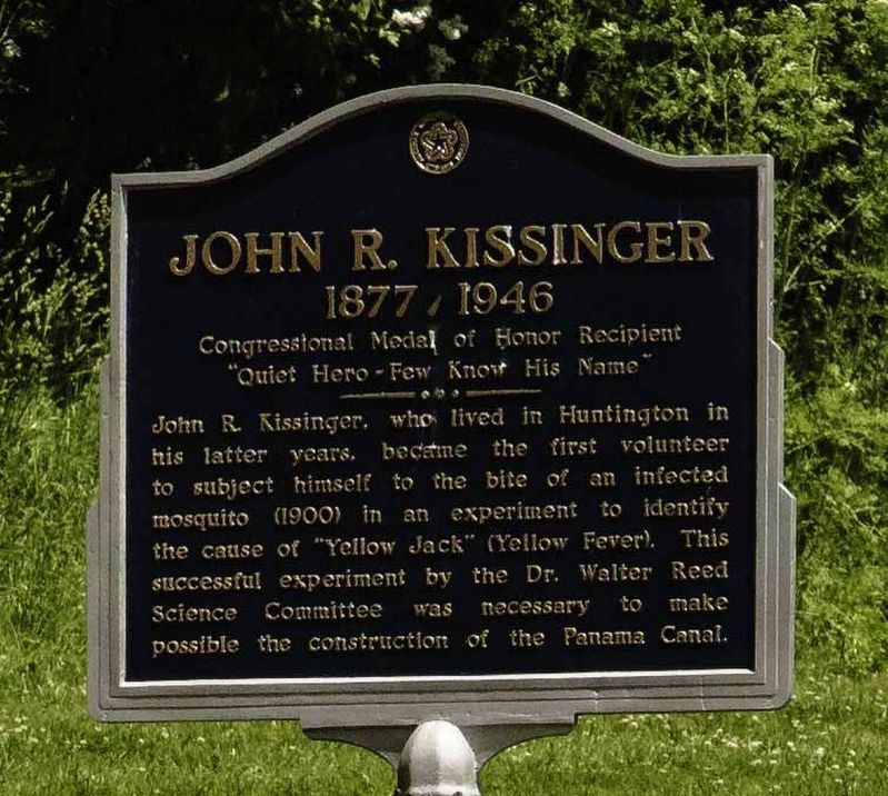 John R. Kissinger Marker image. Click for full size.