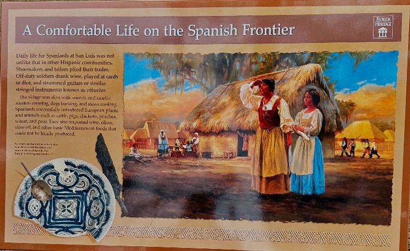 A Comfortable Life on the Spanish Frontier Marker image. Click for full size.
