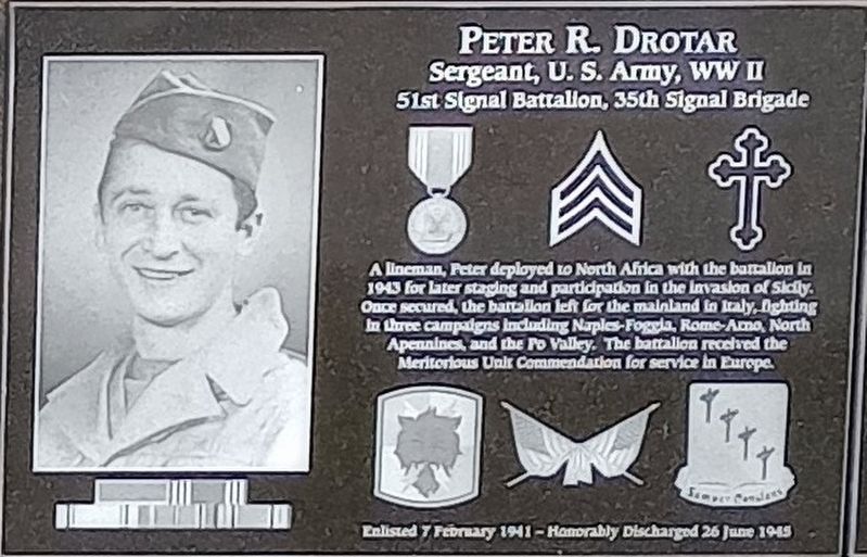 Peter R. Drotar Marker image. Click for full size.