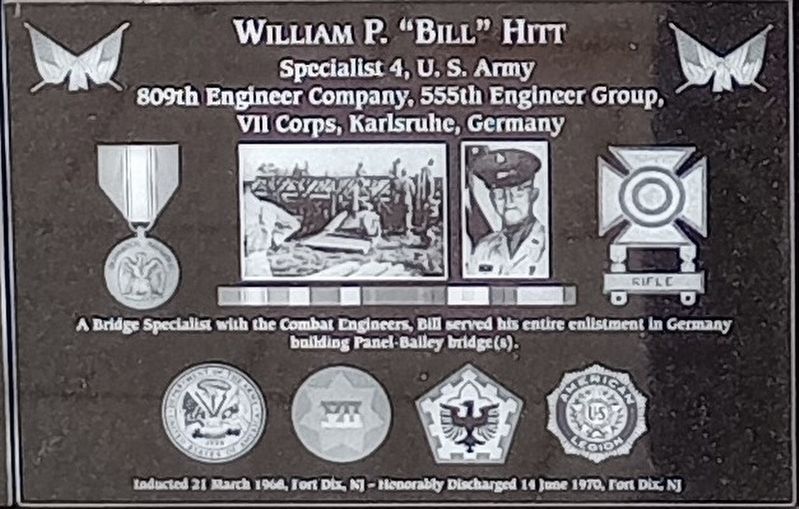William P. "Bill" Hitt Marker image. Click for full size.