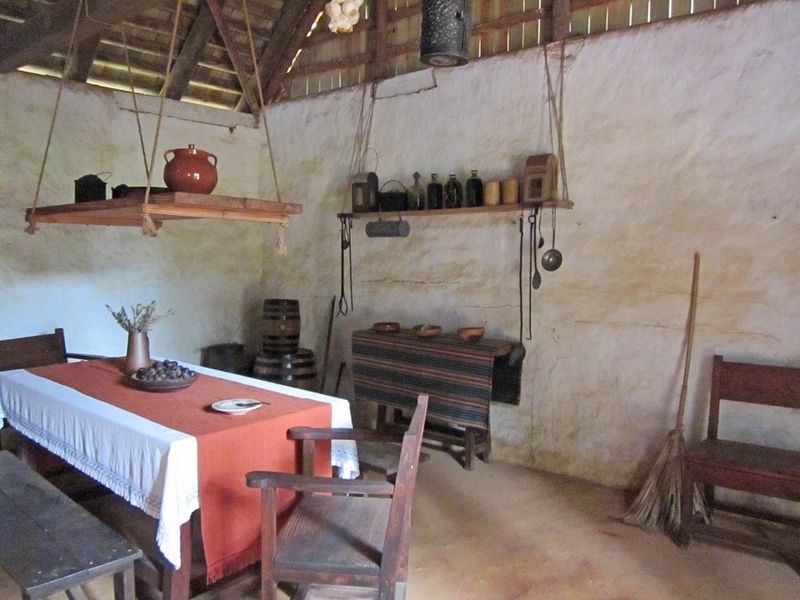 Typical Spanish House, Mission San Luis ca 1700 (interior) image. Click for full size.