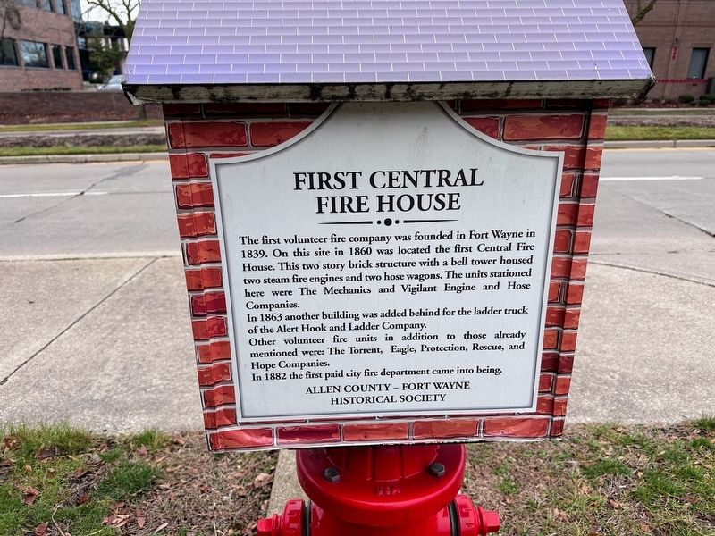 First Central Fire House Marker image. Click for full size.