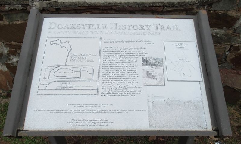 Doaksville History Trail Marker image. Click for full size.