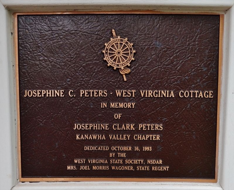Josephine C. Peters  West Virginia Cottage Marker image. Click for full size.