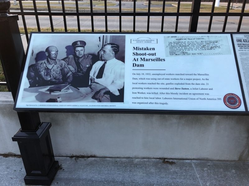 Mistaken Shoot-out at Marseilles Dam Marker image. Click for full size.