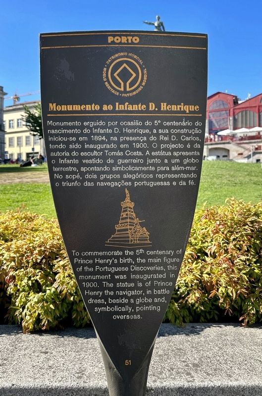 Monumento ao Infante D. Henrique / Monument to Prince Henry Marker image. Click for full size.