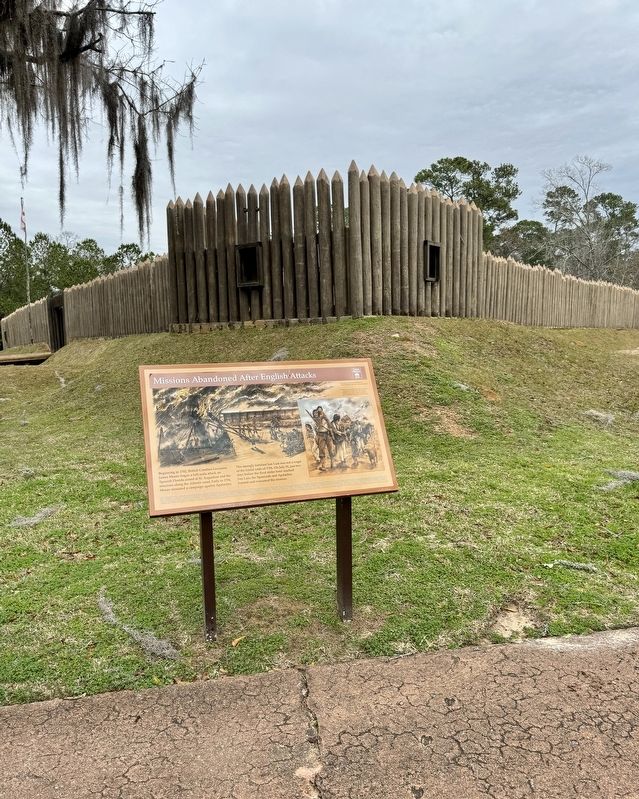 Missions Abandoned After English Attacks Marker image. Click for full size.