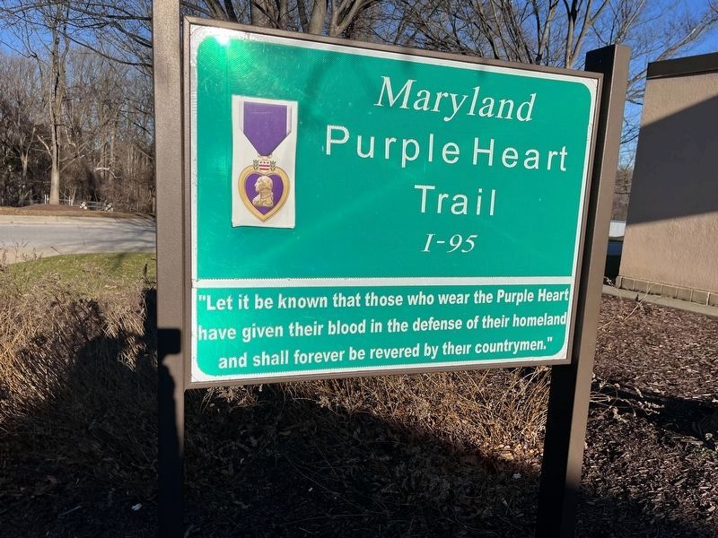 Maryland Purple Heart Trail Marker image. Click for full size.