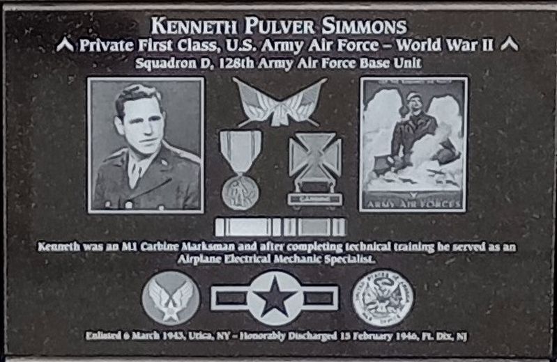 Kenneth Pulver Simmons Marker image. Click for full size.