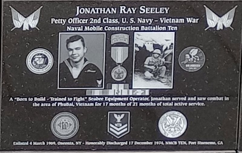 Jonathan Ray Seeley Marker image. Click for full size.