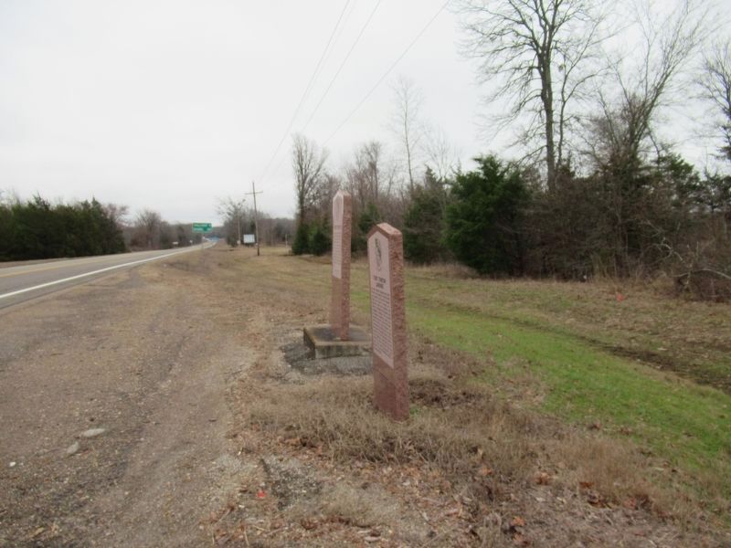 Fort Towson Landing Marker looking east. Click for full size. Fort Towson Landing Marker looking east image. Click for full size.