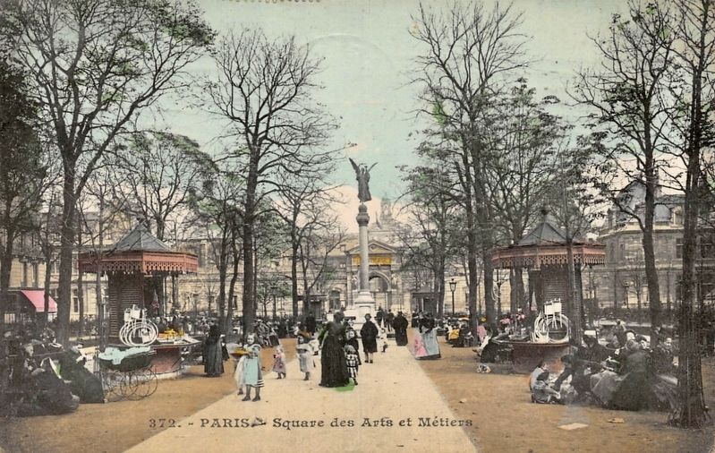Square mile-Chautemps postcard, when it was known as the Square des Arts et Mtiers image. Click for full size.