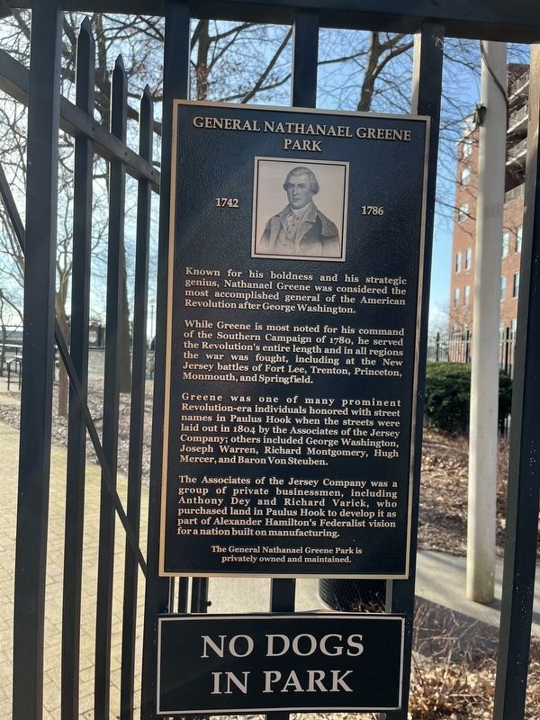 General Nathanael Greene Park Marker image. Click for full size.