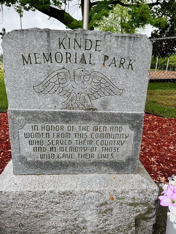 Kinde Veterans Memorial. Click for full size. Kinde Veterans Memorial image. Click for full size.