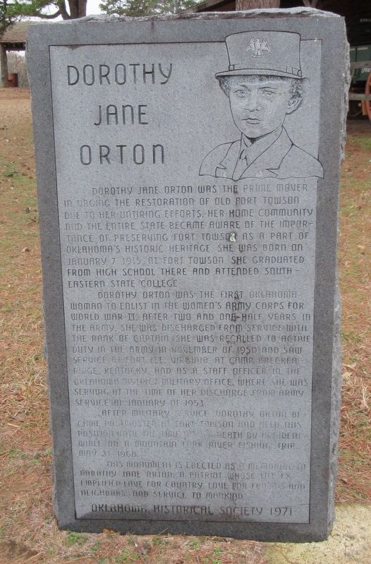 Dorothy Jane Orton Marker. Click for full size. Dorothy Jane Orton Marker image. Click for full size.