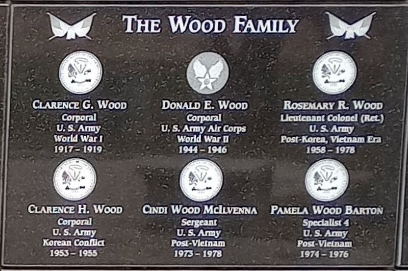 The Wood Family Marker. Click for full size. The Wood Family Marker image. Click for full size.