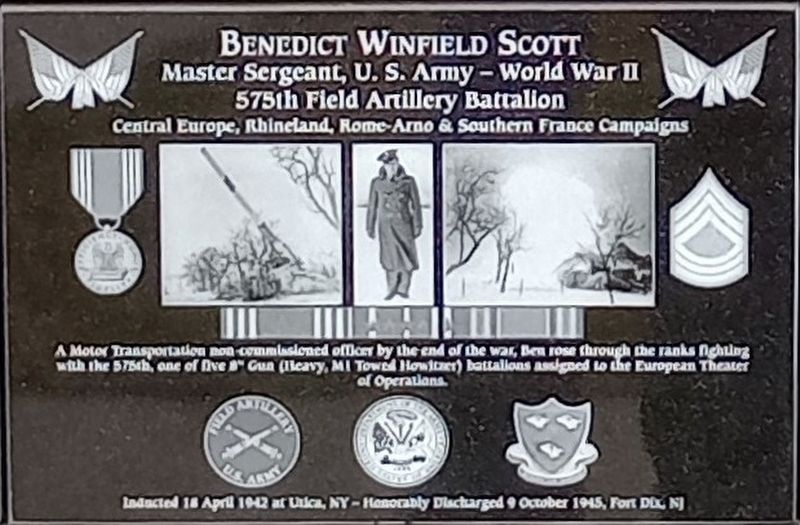 Benedict Winfield Scott Marker image. Click for full size.