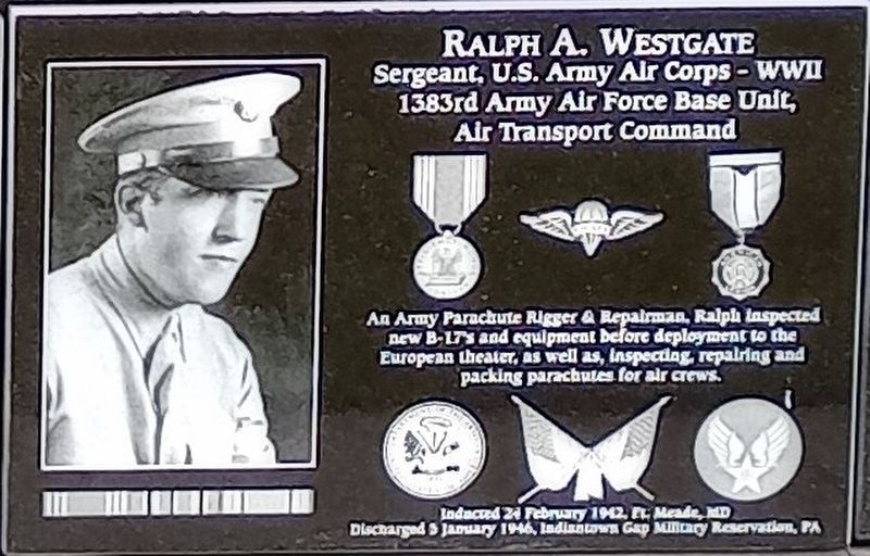 Ralph A. Westgate Marker image. Click for full size.
