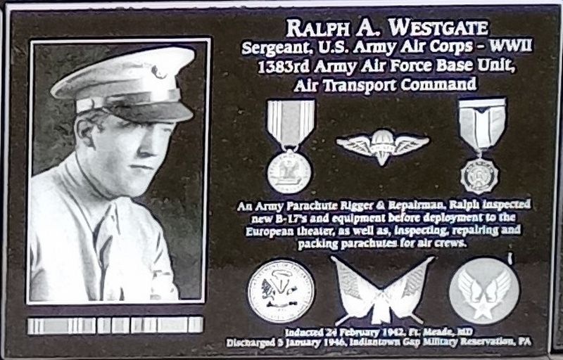 Ralph A. Westgate Marker. Click for full size. Ralph A. Westgate Marker image. Click for full size.