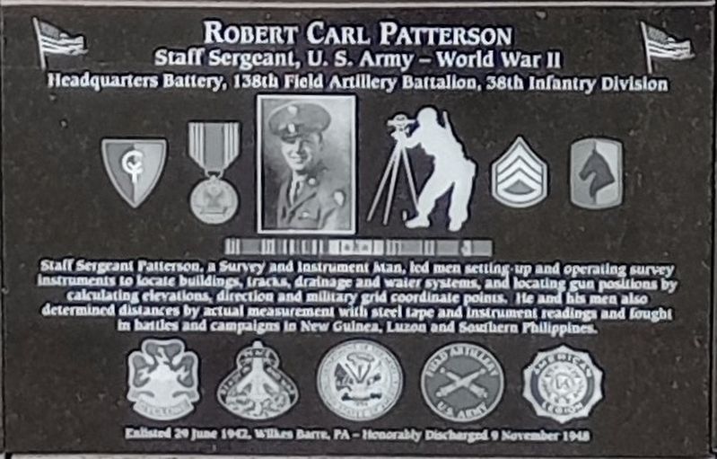 Robert Carl Patterson Marker. Click for full size. Robert Carl Patterson Marker image. Click for full size.